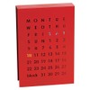 Block Magnetic Perpetual Calendar, Red