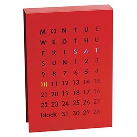 Block Magnetic Perpetual Calendar, Red