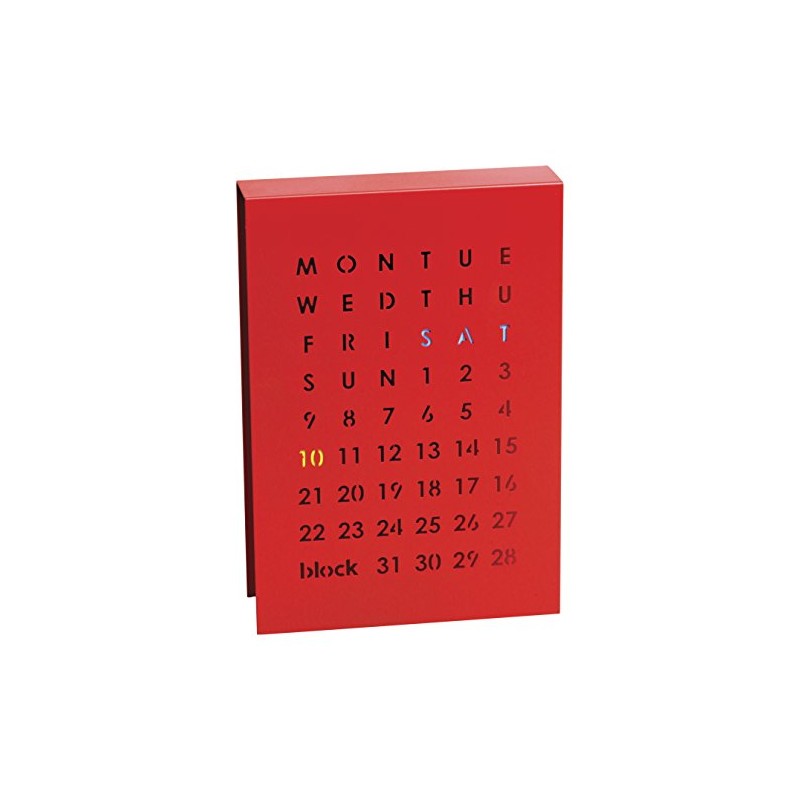 Block Magnetic Perpetual Calendar, Red