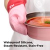 Kitchen Mama Silicone Oven Mitts Heat Resistant – Non-Slip, Stain-Resistant,