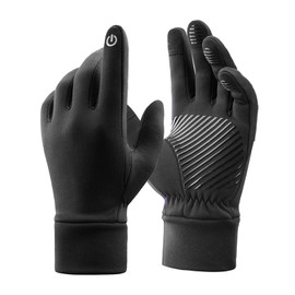 KNCOKAR Winter Gloves for Cold Weather, Women's and Men's Electric or Riding Gloves with Touch Screen Fingers, Waterproof Warm Gloves (Black, S)