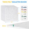DOLLAR BOSS Felt Cork Board Tiles, 6 Packs 12" x