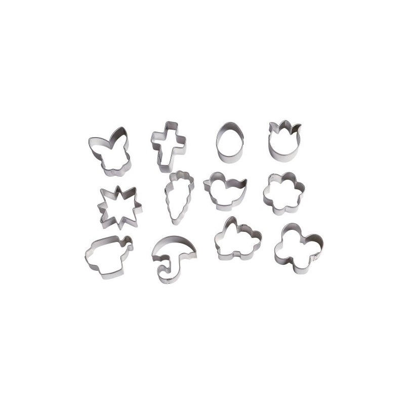 Wilton 12-Piece Easter Mini Metal Cookie Cutter Set