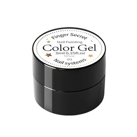 FINGER SECRET Nail Painting Gel, Nail Paint for Nail Art, Gel Polish For French Tip Tool Design For Home Salon DIY Nail Art,UV/LED Curing Required(color-01, 1SET)
