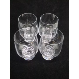 QTY 4 NEW ALESSI FOR DELTA AIRLINES 044207725 Wine SHORT STEM GLASSES 4.5 Height