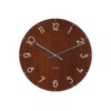 Present Time Small Glass Wood Clock - DARK WOOD