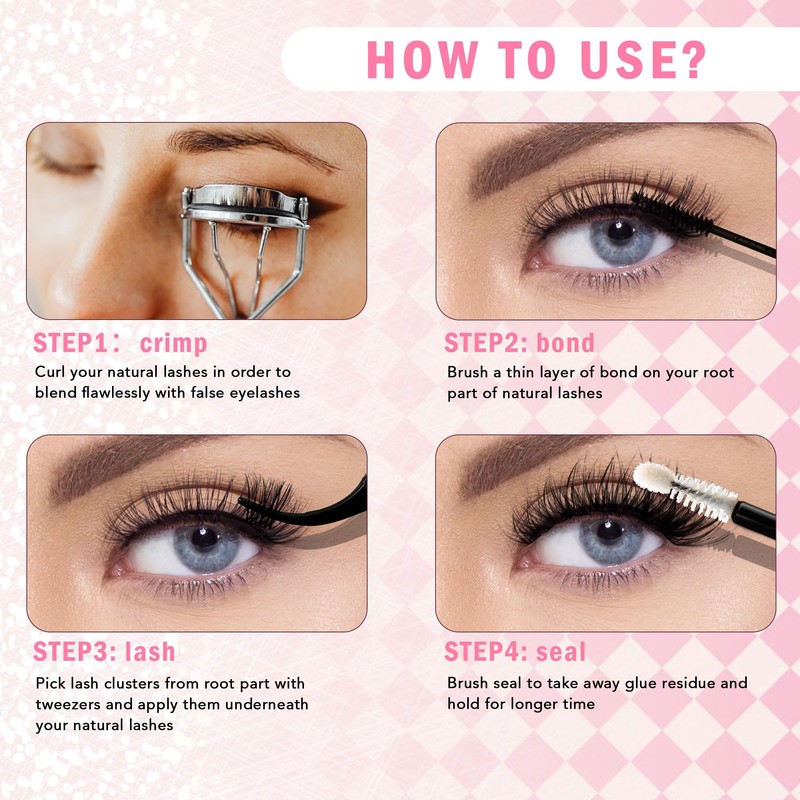 GAQQI Lash Clusters 320Pcs Individual Lashes 30D Mixed 9-16mm Eyelash