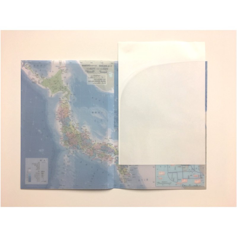 東京カートグラフィック クリアファイル日本 行政 見開きA3 CFNA