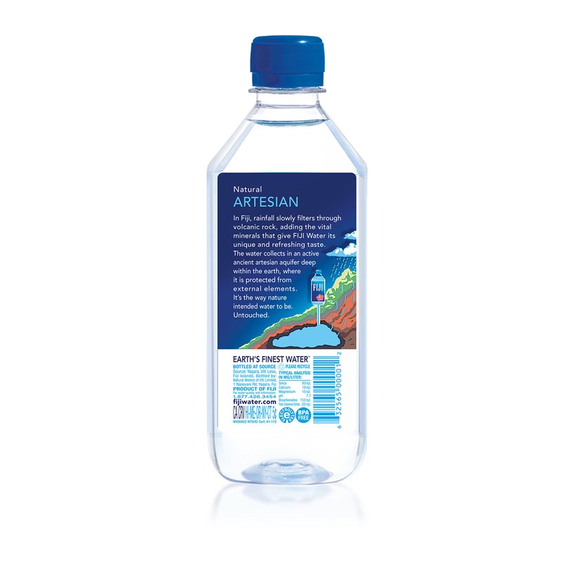FIJI Natural Artesian Water, 16.9 Fl Oz Bottle (6-Pack)