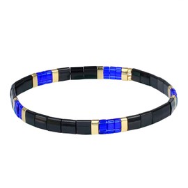 KELITCH Miyuki Beaded Stretch Bracelets Fashion Tila Strand Bracelets Women Stackable Bangle (02D)