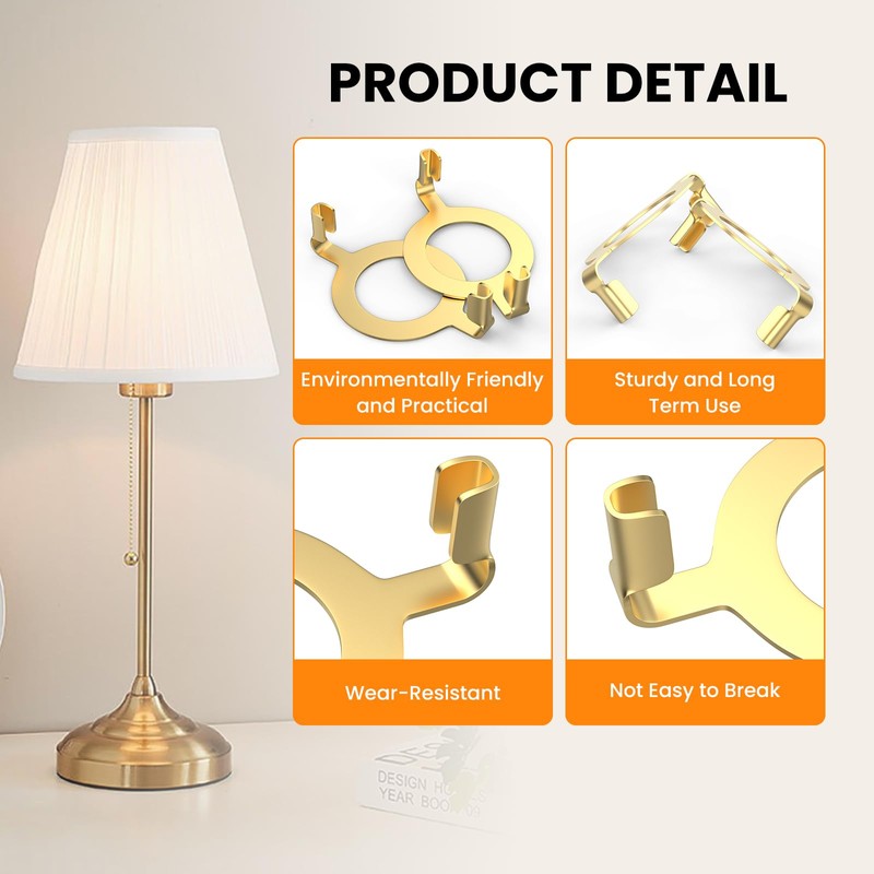 MARRTEUM E26 Lamp Harp Saddle Base Lampshade Holder 1-7/16" (36