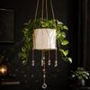 Sun Catcher Plant Hanger with Beads, Glass Crystal Ball Decor