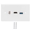 Yosoo Salida USB, placa de pared CAT6 + HDMI +