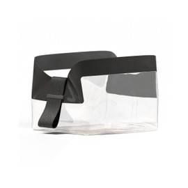 Cadence Parcel - Clear Dopp Kit with Magnetic Closure - Durable and Leak-Resistant Travel Toiletry Kit - TSA-Compliant & Modular Design - Small Hygiene Bag for Travel Essentials - 1 Qt - Ink