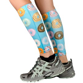 Zensah Standard Compression Leg Sleeves, Donuts, Small/Medium