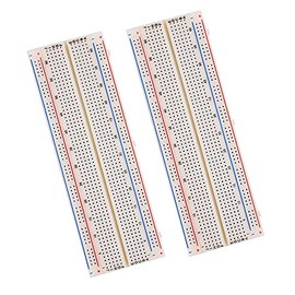 KKHMF 2pcs MB-102 830 Tie Point Breadboard Solderless Breadboard PCB Board Prototype Experiment Board 165x55x10MM