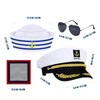 Yacht Captain Hat Sailor Ship Cap Scarf Sunglasses Sailor Hat