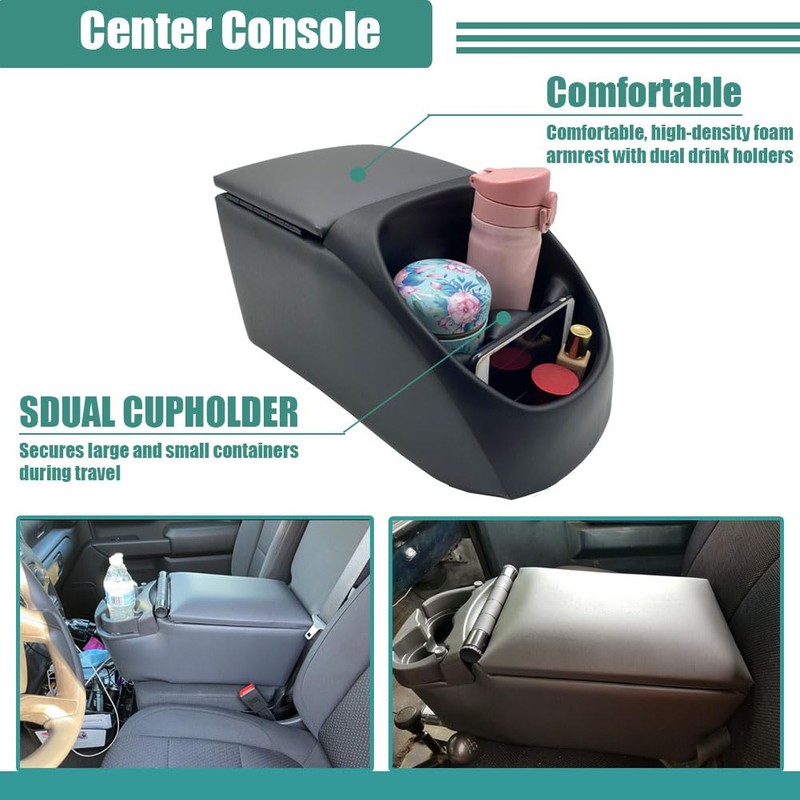 MOOSUN Universal Truck Seat/Bench Contractor Center Console Business Organizer and