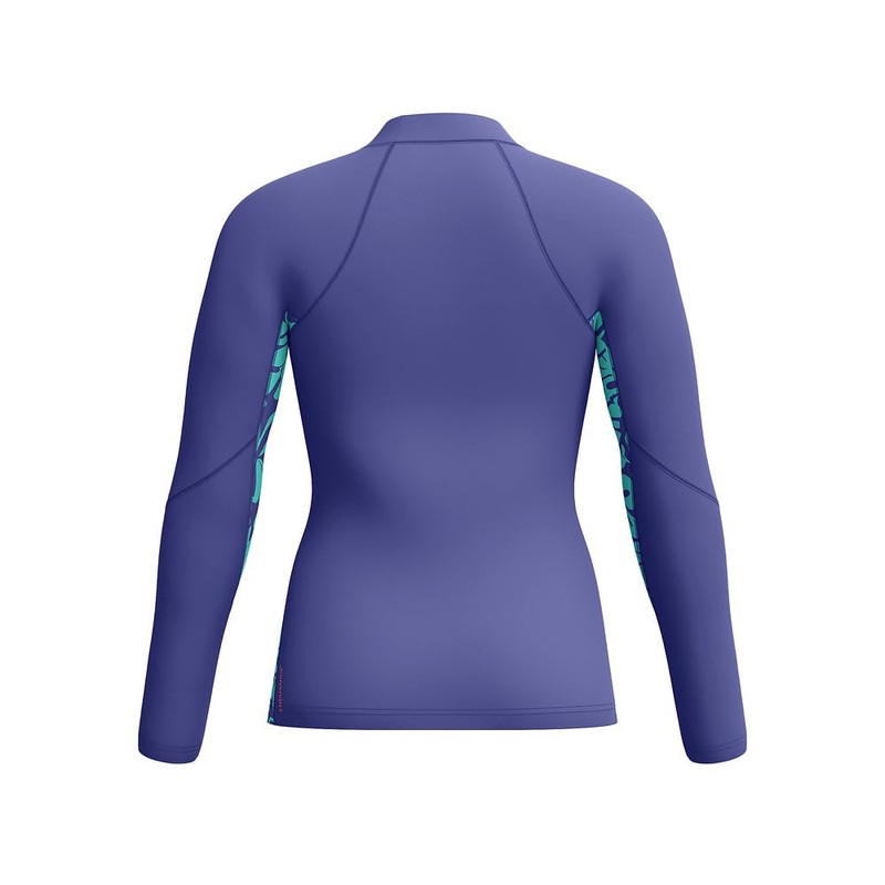 Speedo Women's Printed Long Sleeve Rash Top, Hapuna Blue, L