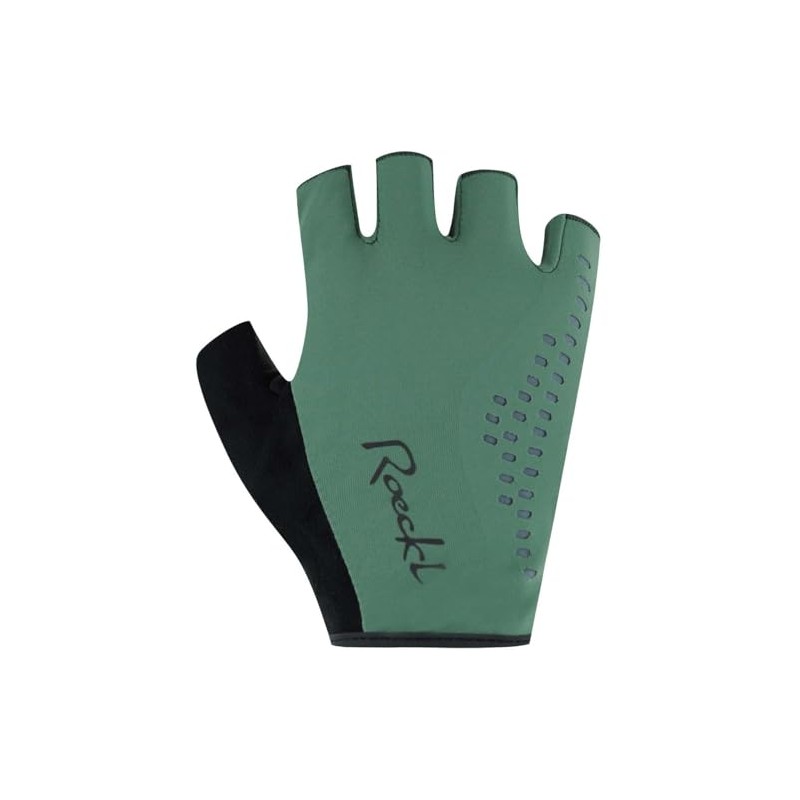 Roeckl Davilla Women's Cycling Gloves Short Green 2023: Size: 8.5