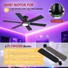 Mpayel Ceiling Fans with Lights- 52" RGB Low Profile Indoor