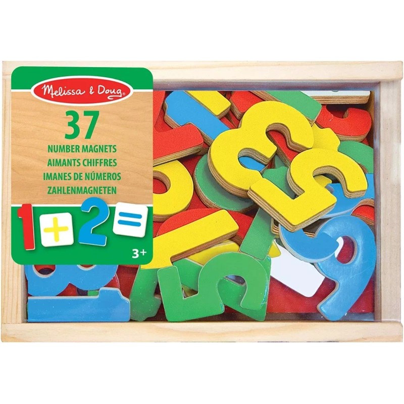 Melissa Y Doug Numeros Niño Niña 37 Pzas Madera Imanes