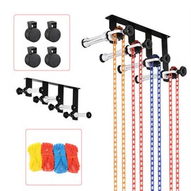 Photography 4 Roller Wall Mounting Manual Background Including Two Four-fold Hooks,Eight Expand Bars,Four Weights,Four Chains(2 red, one Blue, and one Yellow)