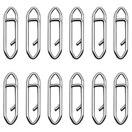 50Pcs Silver Fishing Line Snaps Stainless Steel Swivels Clips Quick Change Lure Connector for Fishing Enthusiast(Small)