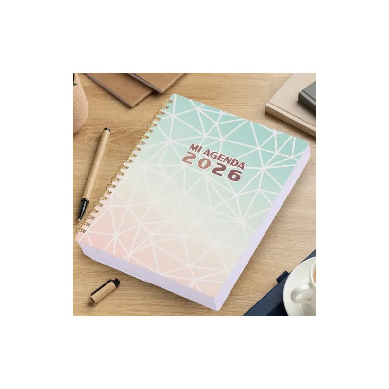 Agenda Diaria Con Espiral Ejecutiva Con Diseño A5 Koovi GEOMETRIA