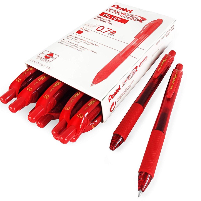Pentel Energel X BL107 Retractable Gel Rollerball Pens - 0.7mm