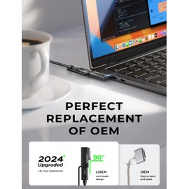 LISEN USB-C to Magnetic 3 Cable 140W Support 480Mbps Data Transfer Compatile with MacBook Air (15/13-inch M3 2024, 15-inch M2 2023, 13-inch M2 2022), MacBook Pro (16/14-inch 2023/2021), 6.6FT Midnight