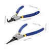 SEWACC 2pcs Retaining Clip Pliers with Bent Nose for Internal