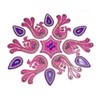 KRIWIN® 10-11 inches Dia - Floor/Wall/Table Rangoli Decorative Showpiece (Acrylic)