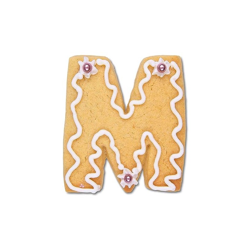 Staedter Letter M Cookie Cutter, Silver