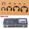 E Clips Assortment Kit, E Clamp/Holder Tool 300pcs Black Metal