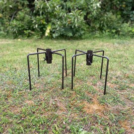 Bird Feeding Station Stabiliser Stand Base Spikes in Brown (Pack of 2)