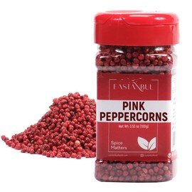 Eastanbul Pink Peppercorns, 3.53oz, Pink Peppercorns Whole, Premium Whole Pink Pepper, Perfect for Gourmet Dishes and Seasoning, Perfect for Grinder Refill, Natural, Vegan, Non GMO