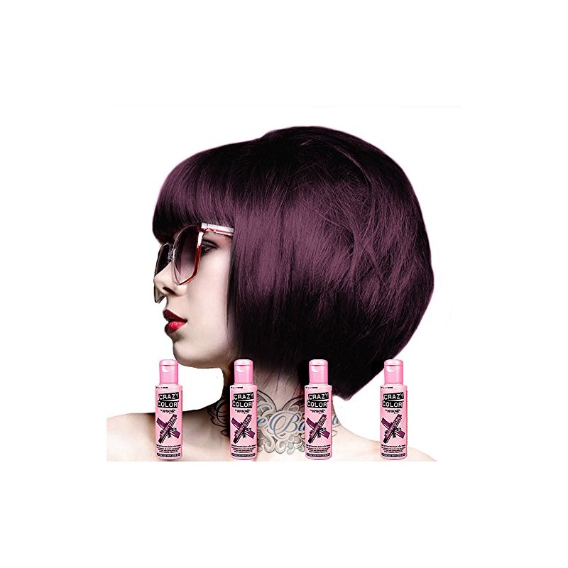Semi-Permanent Hair Colour Cream Dye Crazy Colour Renbow 4 x