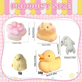 4 PCS Taba Squishy Kit, Fufu Squishy, Taba Squishy Paw, Cat Paw Squishy, Hamster Squeeze Toys, Fidget Toy Adorable for Kids & Adults, Ultra Soft Taba Squishy Animal Stress Relief Anxiety & Relaxation