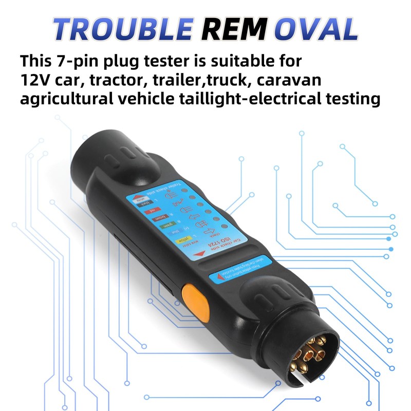 Yuanjoy 7 Pin Trailer Tester, 12V for Diagnosing Trailer Tail