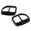 2pcs Gloss Black Car Tail Exhaust Pipe Cover Trim Stainless