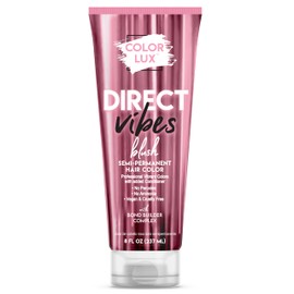 Color Lux Direct Vibes Semi-Permanent Hair Color, Blush, Vibrant & Long-Lasting Shade, Ammonia-Free, Vegan, Sulfate-Free, Paraben-Free, 8 fl oz