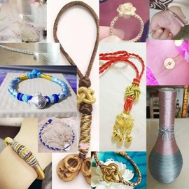 1 Roll Dark Blue Twine String Metallic String Metallic Tinsel Cord Embroidery Thread for Crafts Beading Gift Wrapping