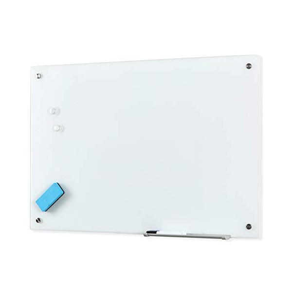 Glass Whiteboard Magnetic Dry Erase Glass Board 4'x 3' Wall