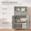Iwell Storage Cabinet with 2 Drawers & 2 Adjustable Shelves,