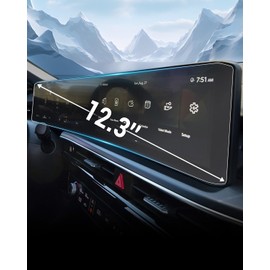 YEE PIN 2025 Kia K5 Screen Protector for 2025 Kia K5 Accessories LXS/GT-Line/GT/EX 12.3-inch Navigation Display & instrument Cluster Split Screen Protector for 2025 Kia K5 Screen Cover 4 Pack