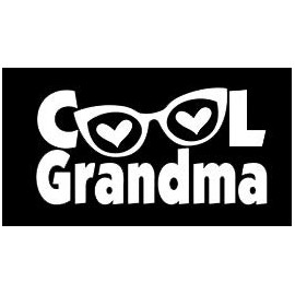 LLI Cool Grandma | Decal Vinyl Sticker | Cars Trucks Vans Walls Laptop | White | 5.5 x 2.8 in | LLI1171