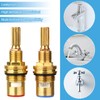 Brass 1-001 & 1-002 Ceramic Valve Cartridge Set, Hot and