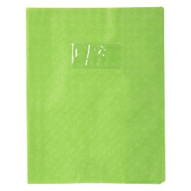 Clairefontaine Calligraphe 72025C Notebook Cover with Fine Grain Diamond Motifs, 17 x 22 cm, Label Holder, Made of PVC, Opaque and Durable, Light Green, Pack of 1