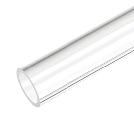 MECCANIXITY Acrylic Pipe Clear Rigid Round Plastic Tube 13mm(1/2 inch) ID 19mm(3/4 inch) OD 10" for Lamps and Lanterns, Water Cooling System